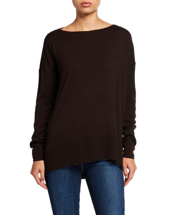 Fine-gauge Merino Wool Bateau-neck