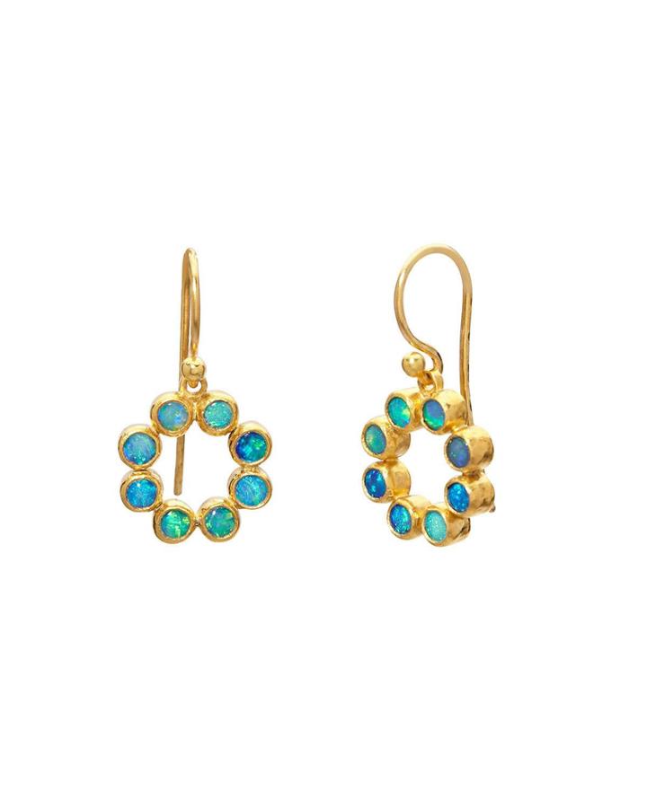 Juju 24k Opal Open-drop Earrings
