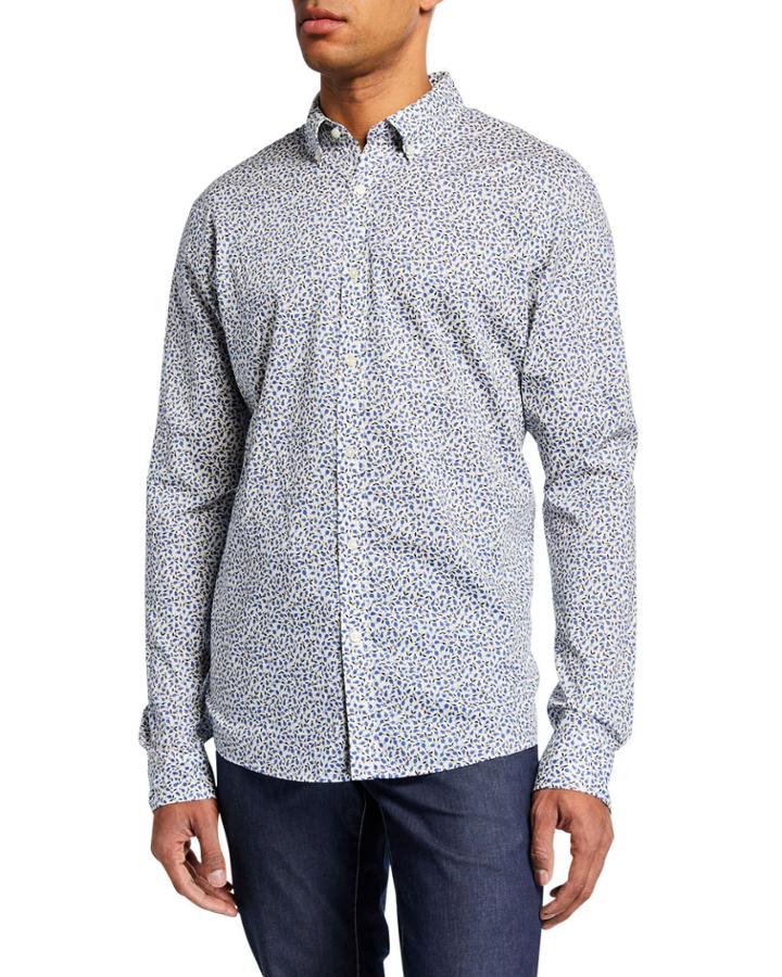 Men's Floral-print Slim