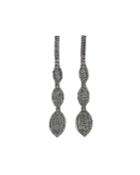Linear Crystal Pave Earrings