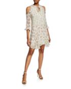 Glynda Cold-shoulder Ruffle Dress