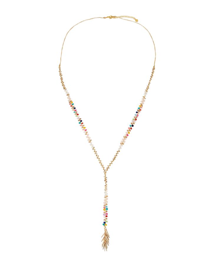 Silk & Quartz Y-drop Necklace