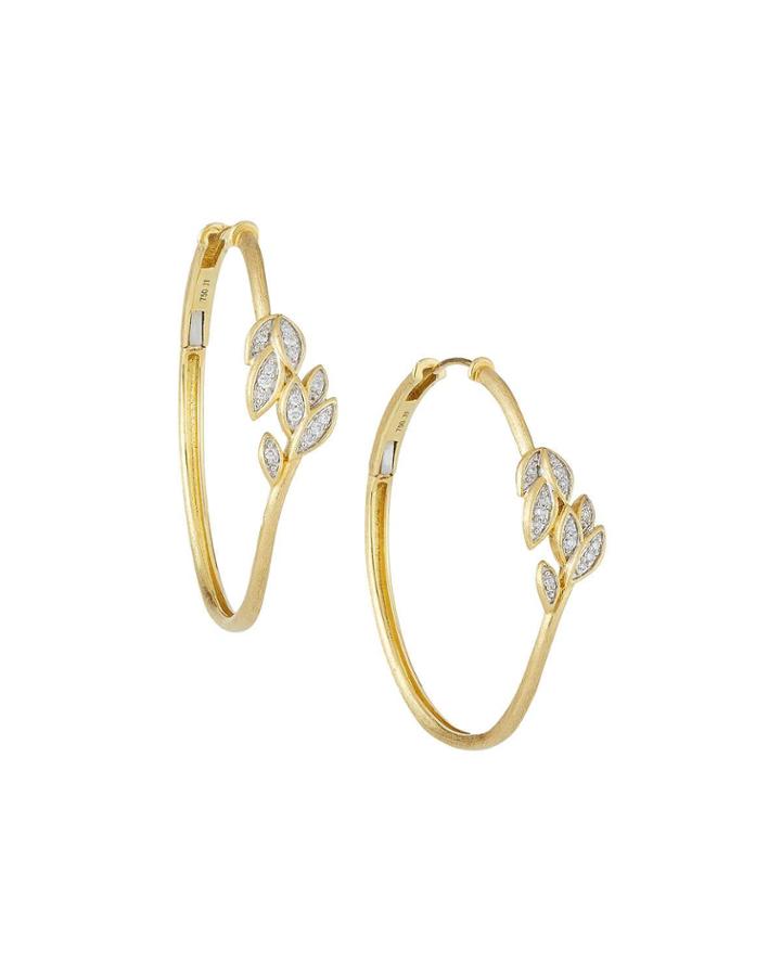 18k Large Sonoma Diamond Hoop Earrings