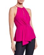 Bailey Silk Tie-front Top