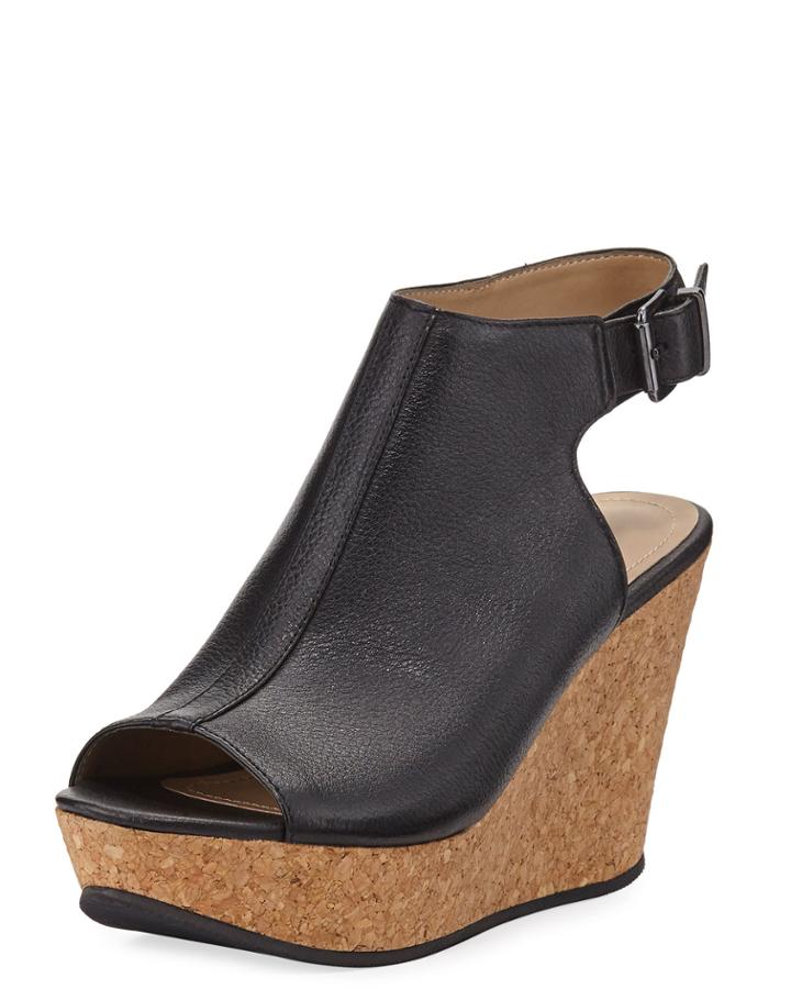 Sammy Leather Cork-wedge