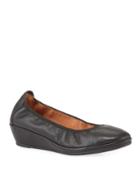 Natalie Leather Comfort Wedge Ballet Flats