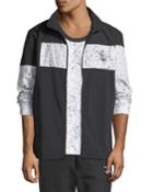 Men's Speckled-stripe Track Jacket