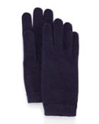 Portolano Cashmere Basic Knit Gloves, Purple, Women's, Purple-599