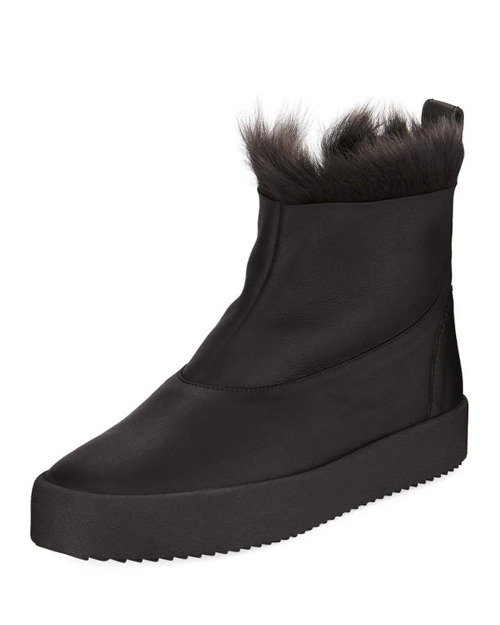 Men's Fur-top Ankle Boots