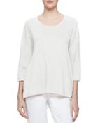 3/4-sleeve Scoop-neck Organic