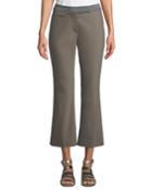 Monili-waistband Stretch-twill Flare Pants