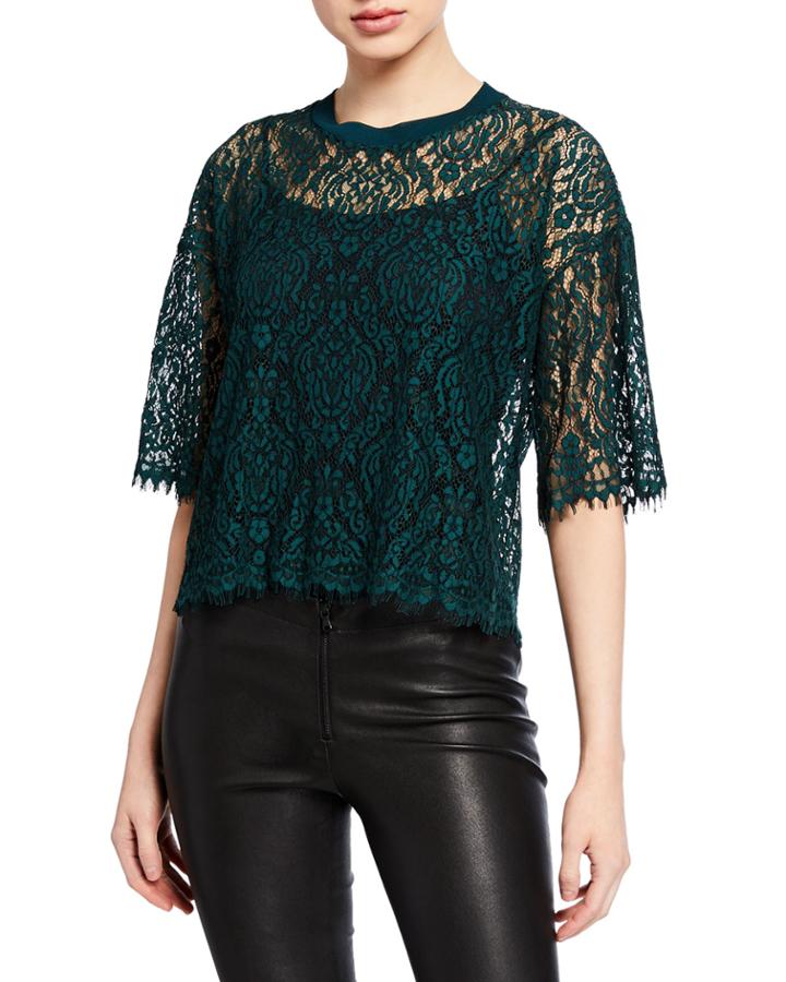 Lace Crewneck Tee