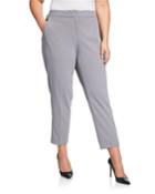 Plus Size Draped Crepe Pants