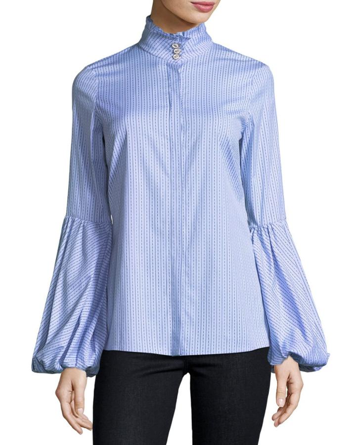 Jaqueline Lantern-sleeve Blouse