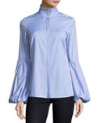 Jaqueline Lantern-sleeve Blouse