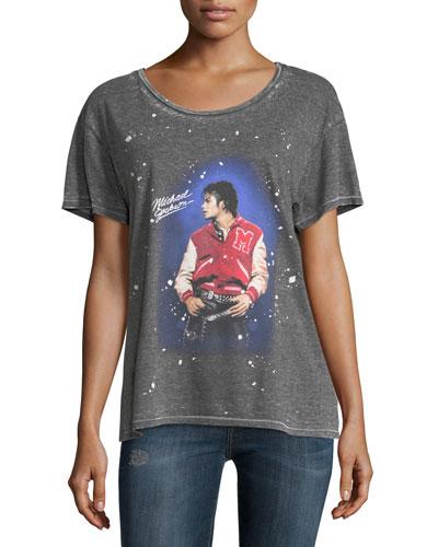 Michael Jackson Distressed Graphic Tee