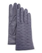 Leather Weave Quilted Gloves