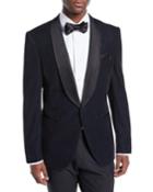 Men's Herringbone Shawl-collar Tuxedo Jacket