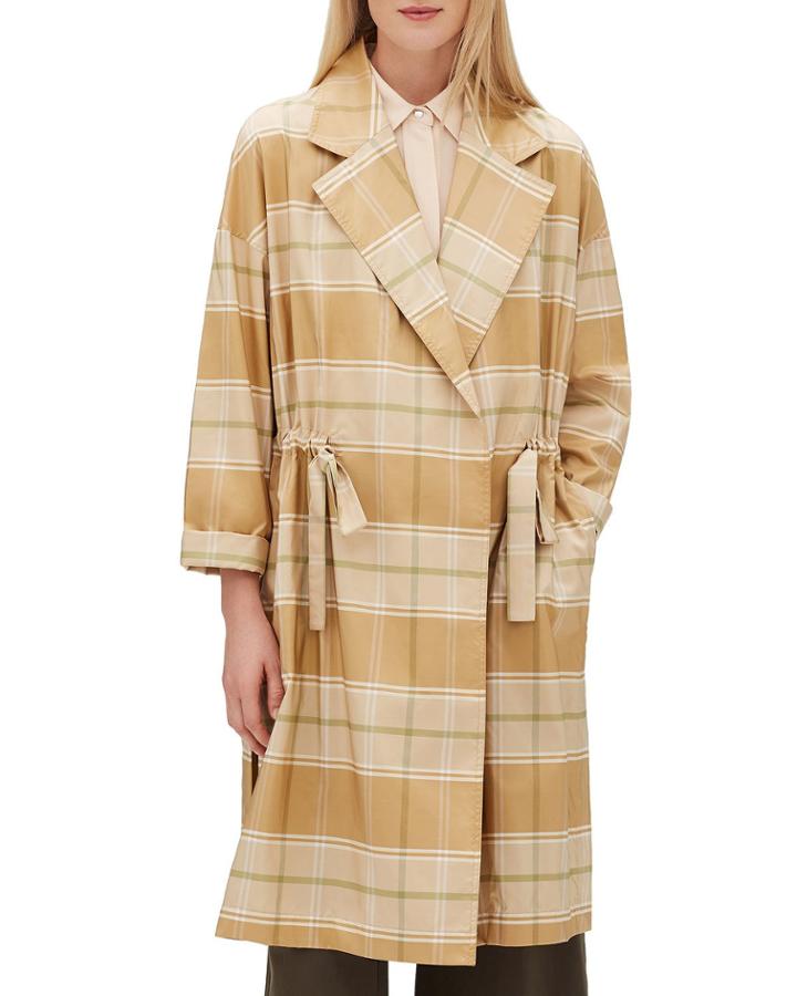 Vincenza Long-sleeve Seaport Silk Jacket W/ Adjustable Drawstring