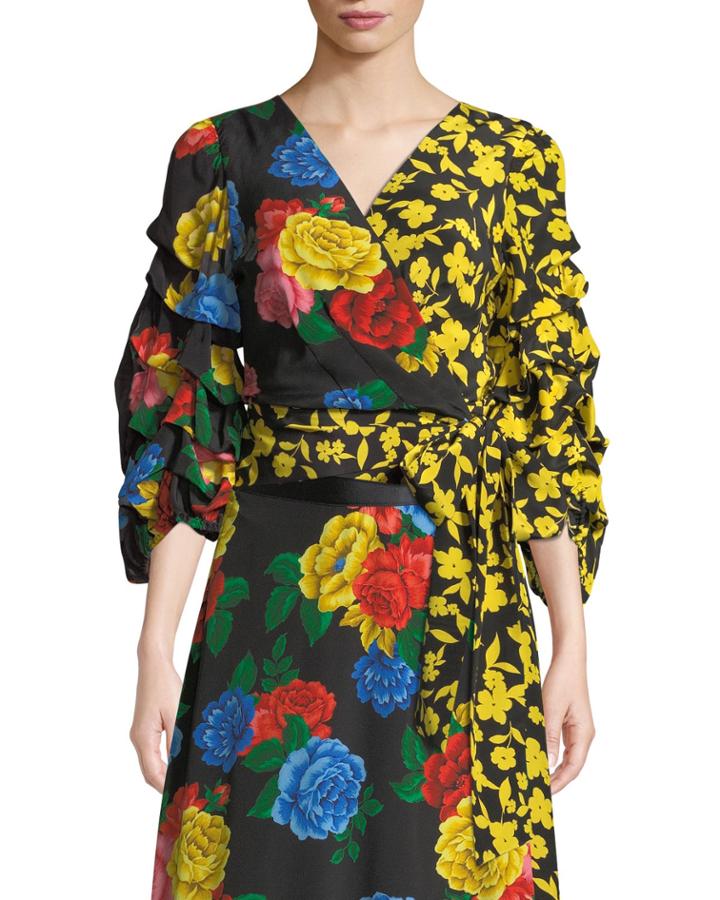 Dominica Reversible Tuck-sleeve Wrap Top