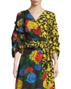 Dominica Reversible Tuck-sleeve Wrap Top