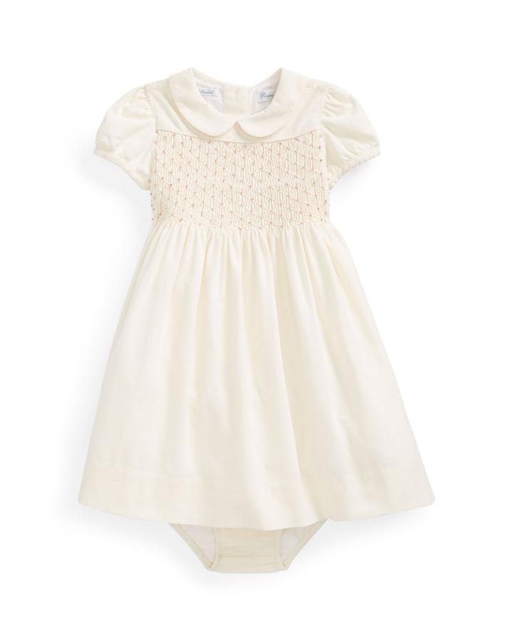 Pinwale Corduroy Shirred Dress W/ Bloomers
