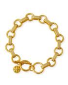 Pave Linked Chain Toggle Bracelet