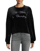 Champagne Crewneck Velvet