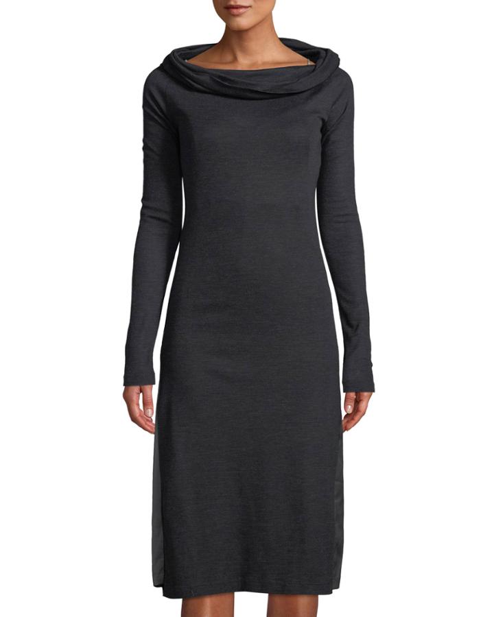 Cowl-neck Monili-detail Wool