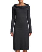 Cowl-neck Monili-detail Wool