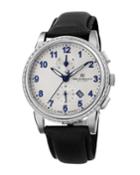 Men's Dante 42mm Chronograph-date Watch, Black/silver