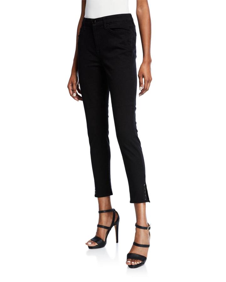 Ankle Pants With Crystal Detailing