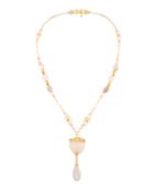 Long Pearl & Mixed Bead Heart Y-drop Necklace