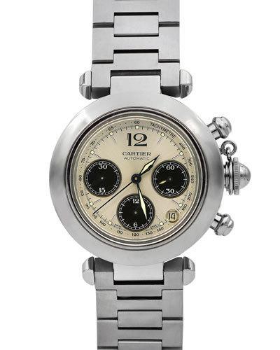 Pre-owned 35mm Pasha De Cartier Chronograph Watch