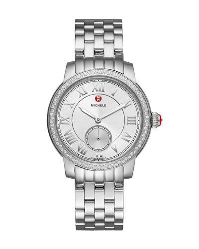 Harbor 35mm Stainless Steel Bracelet Watch With Diamonds