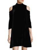 Chelsea Cold-shoulder Velvet Dress
