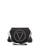 Thea Studded Leather Crossbody Bag, Black