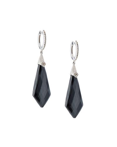 Encore Hematite & Crystal Doublet Drop Earrings