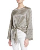 Hayden Birdseye Long-sleeve Tie-hem