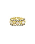 Iridescent Marquise & Crystal Stacking Rings,