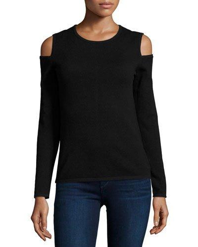 Cashmere Cold-shoulder Pullover