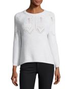 Cashmere Tie-back Boxy Pointelle Knit