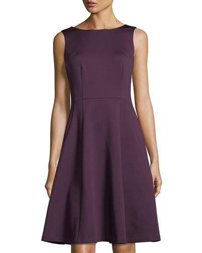 Fit & Flare Scuba Knit Dress