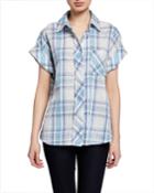 Lindy Newport Plaid Short-sleeve Top