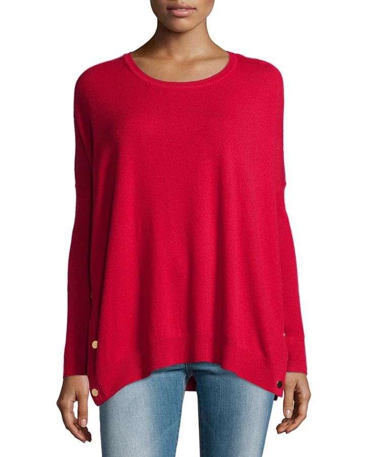 Long-sleeve Wool-cashmere Tunic