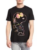 Men's Snoopy Graffiti Graphic Cotton T-shirt