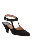 Tosca Suede Ankle-strap Pumps