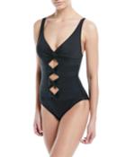 Knot-front Solid One-piece