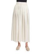 Tovo High-waist Silk Full Midi Skirt, Old