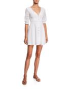 Maison Eyelet-embroidered Dress
